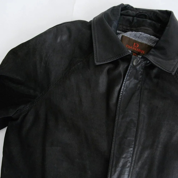 Danier - Vintage 100% Leather w Removable, Black & White Checker  Liner - Small - Picture 12 of 16